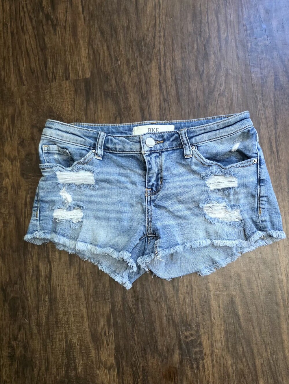 Bke Stella Distressed Denim Shorts 27